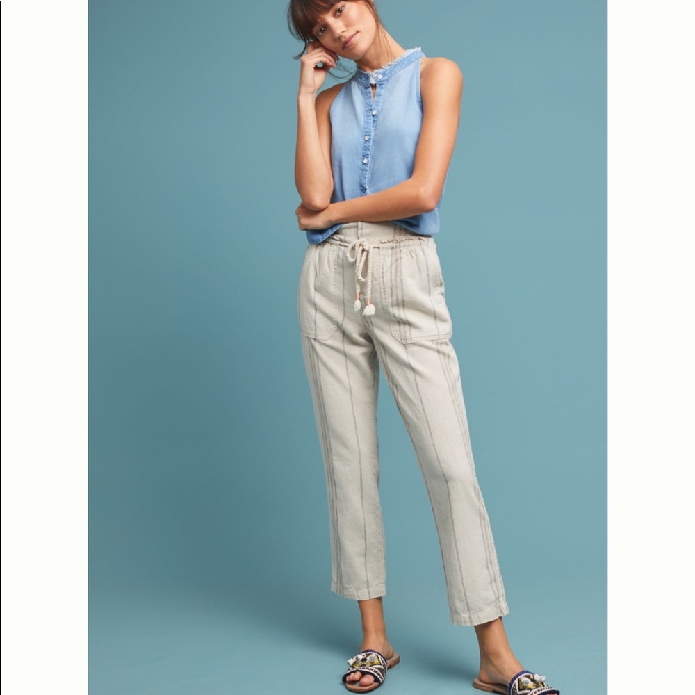Anthro Seashore Striped Pants